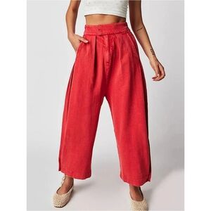 Free People Cool Harbour Wide-Leg Trousers High Risk Nwot